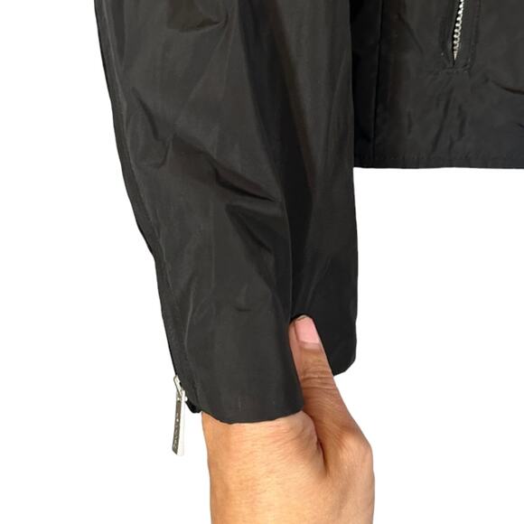 Calvin Klein Black Moto Style Front Full Zipper Jacket Women Sz S - Picture 4 of 10
